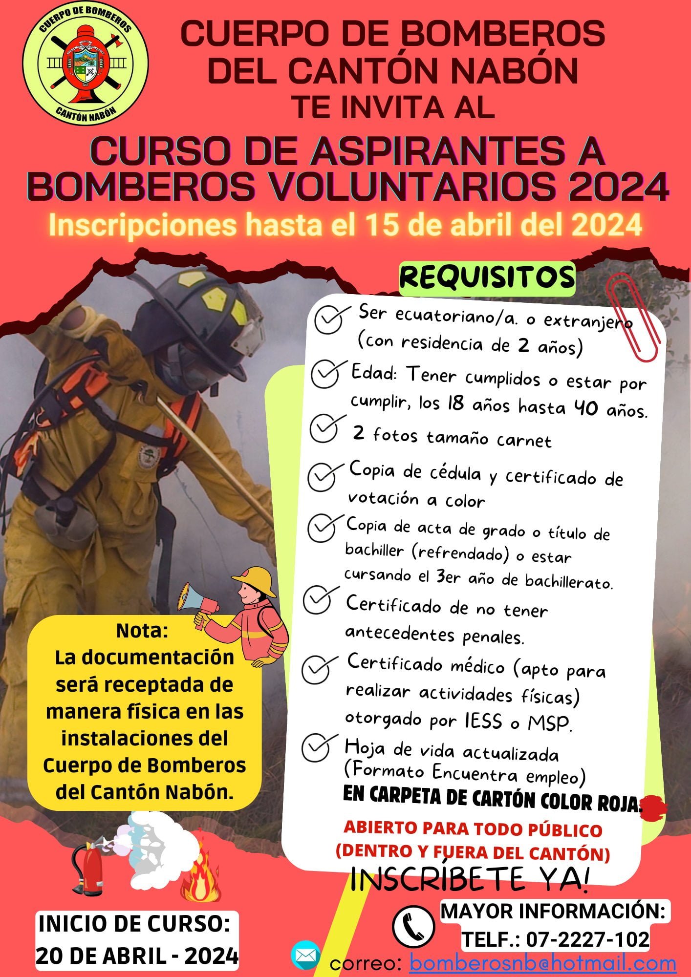 CURSO DE ASPIRANTES A BOMBEROS VOLUNTARIOS 2024